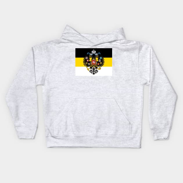 Russian empire coat of arms flag Kids Hoodie by AidanMDesigns